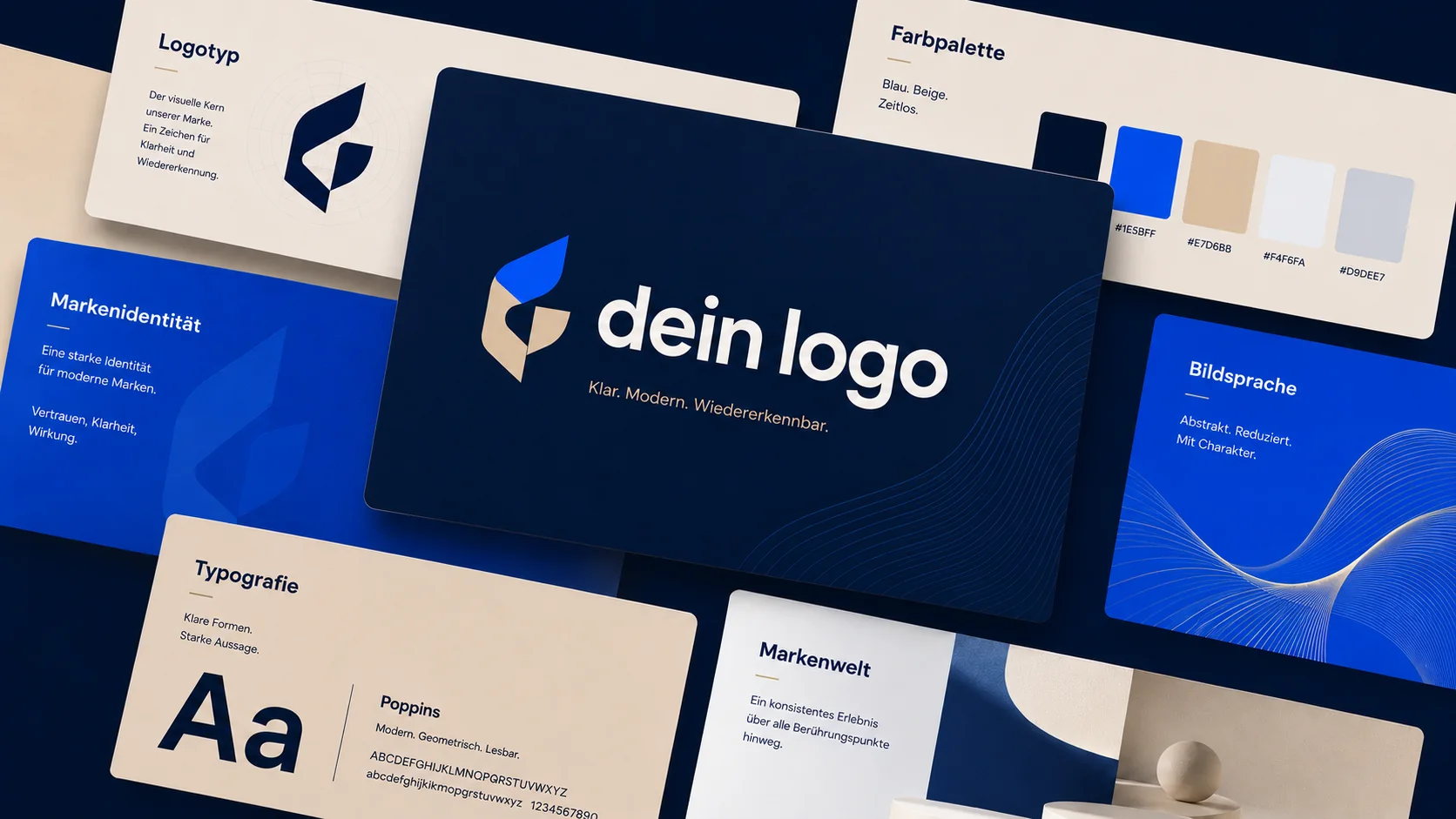 Beispiel für Logo, Farbwelt, Typografie und Bildsprache einer Marke